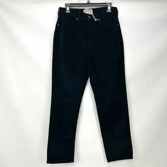 Everlane Womens Baby Cord Cheeky Pants 29 US 8 Black Corduroy Straight Leg NWT - Picture 5 of 11